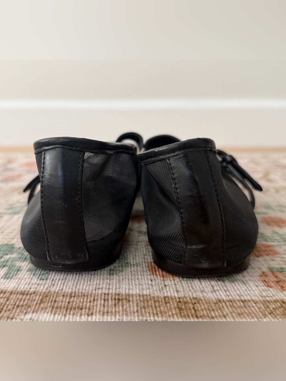 Reformation Bethany Ballet Flat Black Mesh Size 8.5 - Picture 7 of 12